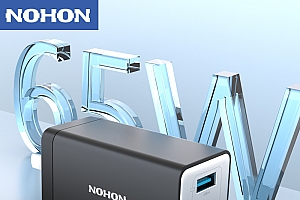 Nohon/诺希65W氮化镓充电器 三口快速充电器2C1A安卓多口PD充电头