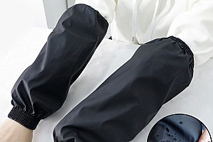 【6.9到手3双】防水防油皮革袖套防污耐磨袖套颜色随机发长款袖套