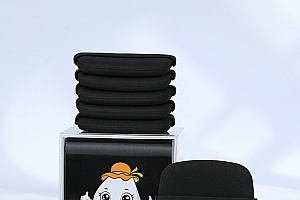 魔方粉扑黑色气垫粉扑柔软方形盒装便携细腻干湿两用不易吃粉