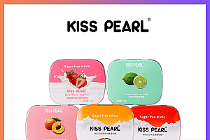 KISS PEARL无糖薄荷压片糖清新口气清爽香甜美味14g*5盒 XY