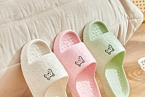 【咚福】夏季家居防滑情侣EVA卡通浮雕凉拖鞋T