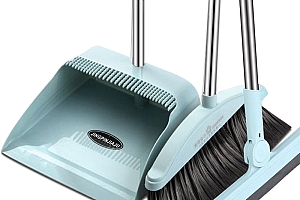ubay梳齿型扫把簸箕套装笤帚家用卫生间新型防风不粘头发挂齿扫帚