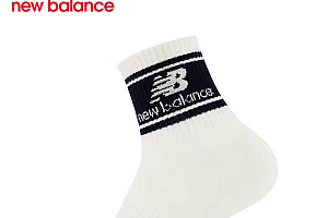 New balance袜子男女中筒短袜运动袜篮球袜白色休闲袜子LAS34409
