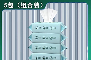 5包手口湿巾便携居家一次性湿纸巾绵柔