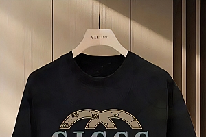 2024-夏季时尚潮流百搭男女同款纯棉圆领T恤CIGCC黑