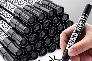 大容量记号笔油性黑色不可擦大头笔物流快递笔专用加长马克笔防水